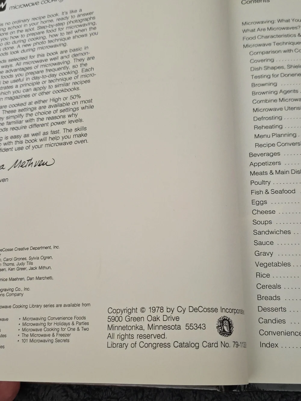 Basic Microwaving Cookbook Library — Vintage Food Photography 1978